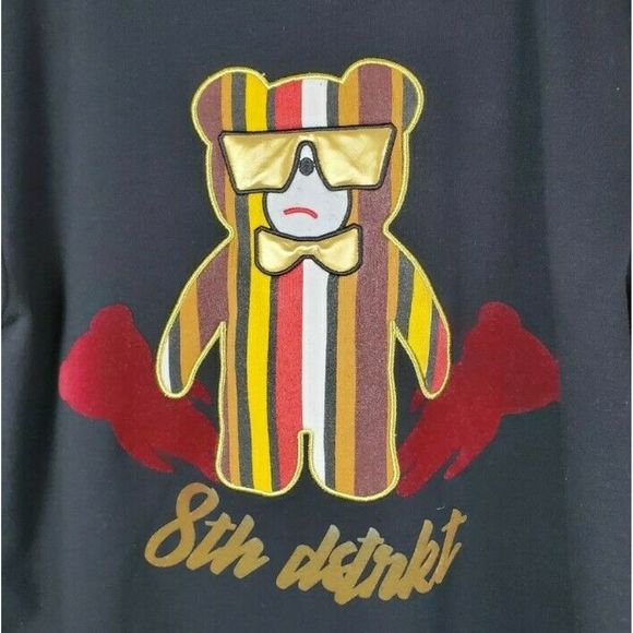 8IGHTH DSTRKT Sweat Shirt Teddy Bear Men's XXL - Picture 3 of 6
